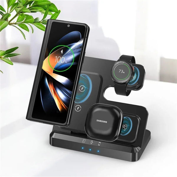 Suporte para carregador sem fio 3 em 1 de 100 W