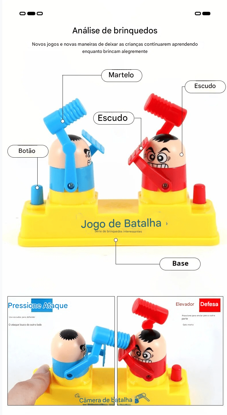 Mini máquina de jogo de luta de dedo para crianças